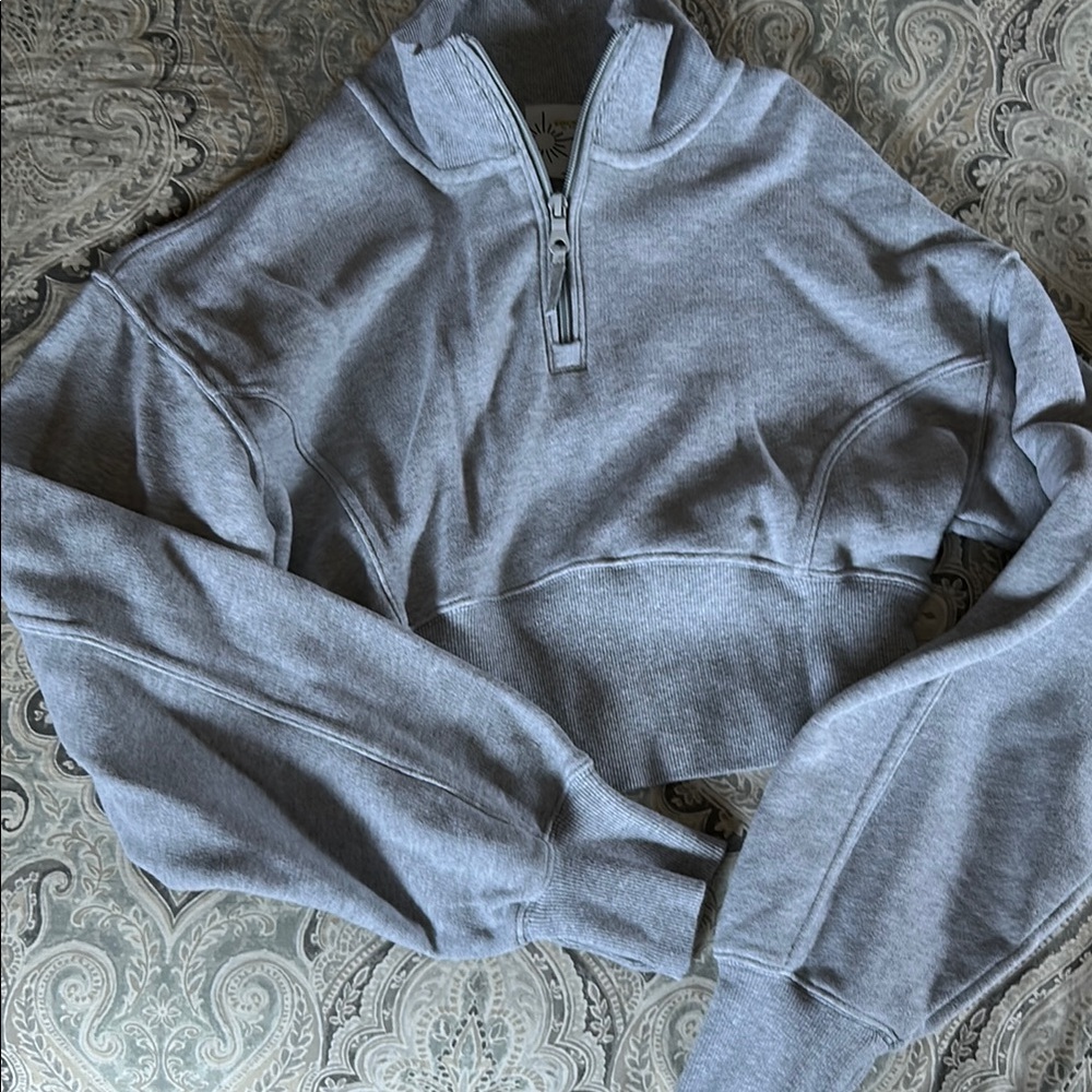 Gray Half-Zip Men's Sweater